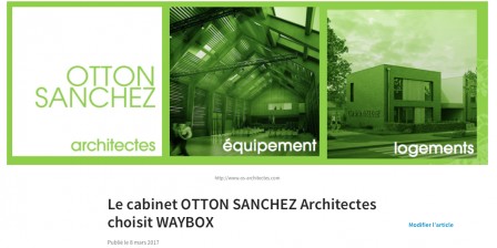 OTTON SANCHEZ ARCHITECTES choisit WAYBOX